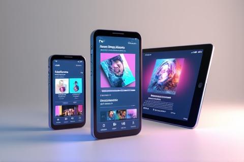 Aplicativo Pulsar Música Digital em dispositivos móveis